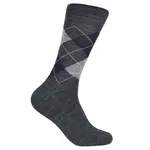 Ullstrumpor Rutmönstrad - Dk Grey