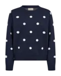 Tröja Flow-pullover - Navy Blazer W. Star Off-white