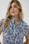 Blus Liljasz Crinkle Shirt - Skyway Eclipse Spring Floral
