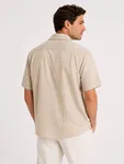 Striped Seersucker Shirt - Sand