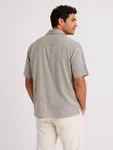 Striped Seersucker Shirt - Dk Army