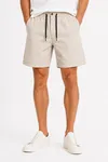 Oxford Drawstring Shorts - Sand Stripe