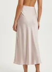 Mingel More Satin Skirt -  Beige 