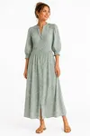 Dress seersucker -  Lt Khaki/White 