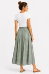 Skirt Seersucker -  Lt Khaki/White 