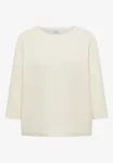 Tröja, Structured Boatneck Dolman - Raw Sand Beige                