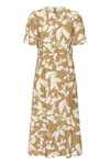 Kamarlo Dress - Oak Chalk Leafs