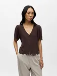 Sanne V-Neck Top - Seal Brown