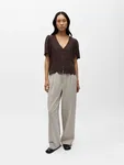 Sanne V-Neck Top - Seal Brown