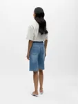 Objrosie Denim Long Shorts Noos - Light Blue Denim