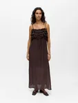 Objlyne Long Dress - Seal Brown
