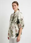 Ella-SH blus - Flower Khaki