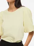 Vimalora O-Neck Top - Pastel Yellow
