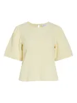 Vimalora O-Neck Top - Pastel Yellow
