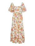 Vifola Square Neck Dress - Snow White 