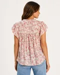 Blommig Top - Rosa