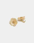 Flower Small Earrings - Soft Yellow