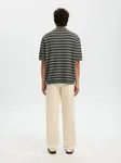 Dane Knit Structure Polo - Balsam Green Stripes