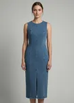 Viwinona Long Denim Dress - Light Blue Denim