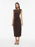 Vijustine o-neck midi dress - Slate Black
