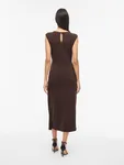 Vijustine o-neck midi dress - Slate Black
