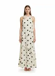 Claire Midi Dress - Birch Black Dots