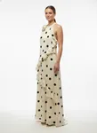 Claire Midi Dress - Birch Black Dots