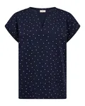 Fqviva T-Shirt - Navy Blazer W. Star Off-white