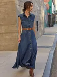 Maxi Western Dress - Dark Magic