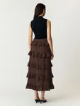 Wilma Ankle Skirt - Coffee Bean