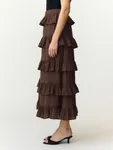 Wilma Ankle Skirt - Coffee Bean