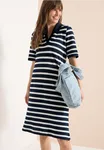 Summer Ajour Stripe Dress - Universal Blue                