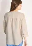 Linen Blouse - Macadamia Beige               