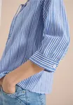 Structured Stripe Blouse - Blouse Blue                   