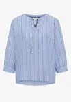 Structured Stripe Blouse - Blouse Blue                   