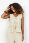 Sc-Fabrina Top - Sand