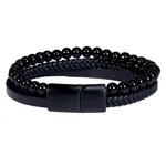 Läderarmband Nissan - Black