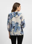 Viaba-SH8 Blouse - M. Blue Flower