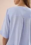 Printed Stripe Blouse - Blouse Blue                   