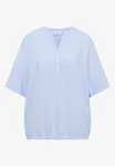 Printed Stripe Blouse - Blouse Blue                   