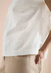 Solid Embroidery Blouse - Vanilla White                 