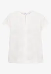 Solid Embroidery Blouse - Vanilla White                 
