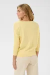 Mila R-neck Pullover - Pineapple Slice Melange