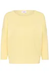 Mila R-neck Pullover - Pineapple Slice Melange