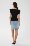 Carna Flounce Top - Black Deep
