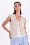 Grscaliva Waistcoat - Moonbeam Melange