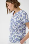Gesinas T-Shirt - Blue Dot Paisley Print