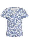 Gesinas T-Shirt - Blue Dot Paisley Print