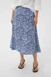 Bisera Skirt - Blue Block Print