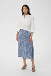 Bisera Skirt - Blue Block Print